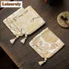 Retro Gewebte Brokat Quasten Untersetzer Luxus Topflappen für Kaffeetassen Untertasse Verbrühschutz Tischsets Teetasse Untersetzer Teezeremonie Geschenk