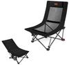 DesertFox Camping Chair Reclining Chair Switch Between Mesh and Thin Outdoor Chair Suitable for All Seasons Foldable Backrest Angle Adjustment Compact