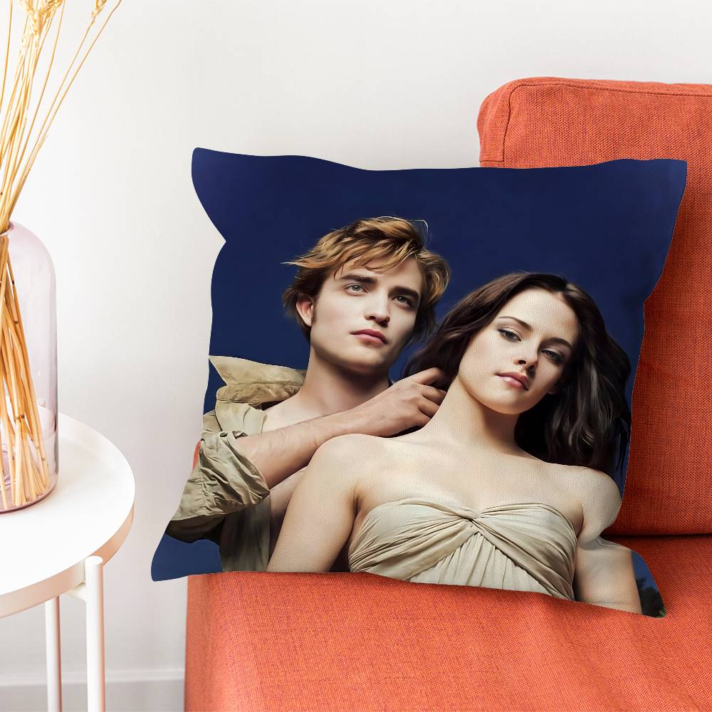 T-Twilight Saga Pillow Case Plush Fabric Soft Double-Sided Printed Sofa Warm Winter Home Gift Cushion Cover