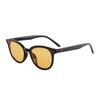 Retro Black Frame Brown Sunglasses: Trendy UV-Protective Eyewear for Women & Men