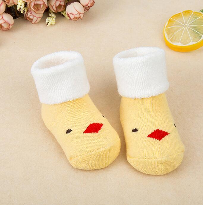 21 Color Baby Socks Boy Girl Winter Cute Bear Puppy Newborn Kids Children Infant Toddler Terry Warm Slipper Striped Star Dot