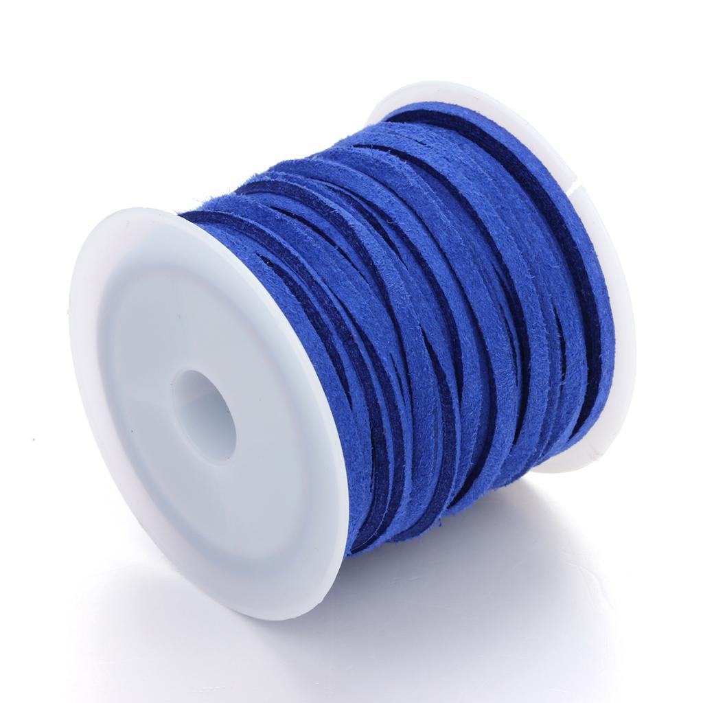 5m/roll Color 1.5mm Flat Faux Suede Braided Cord Korean Velvet Thread Leather Rope for DIY Bracelet Jewelry Making Accessories