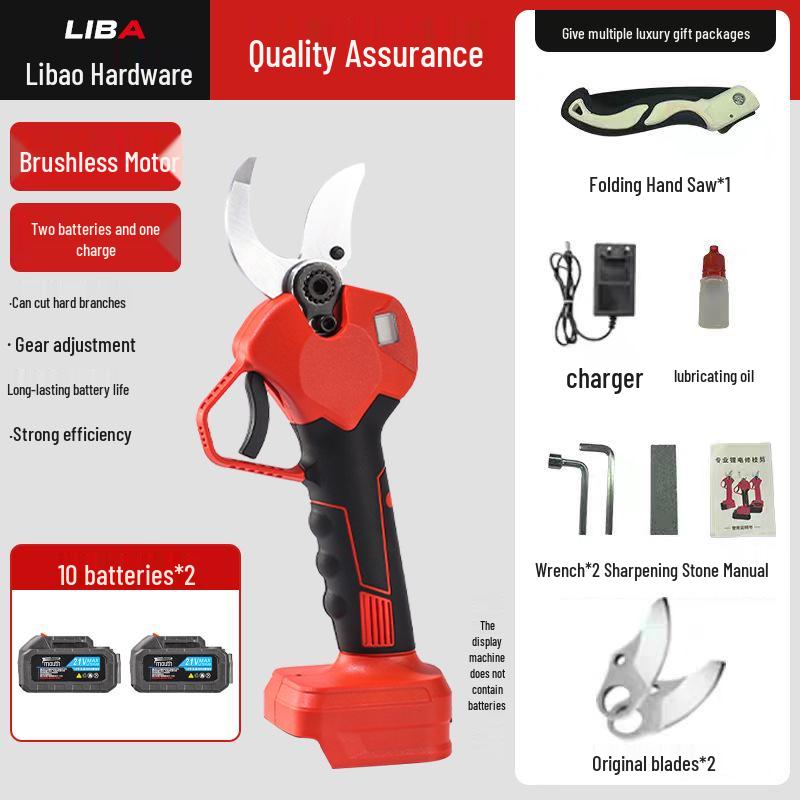 Cordless Electric Pruning Shears with Lithium Battery for Outdoor Garden and Fruit Tree Branches