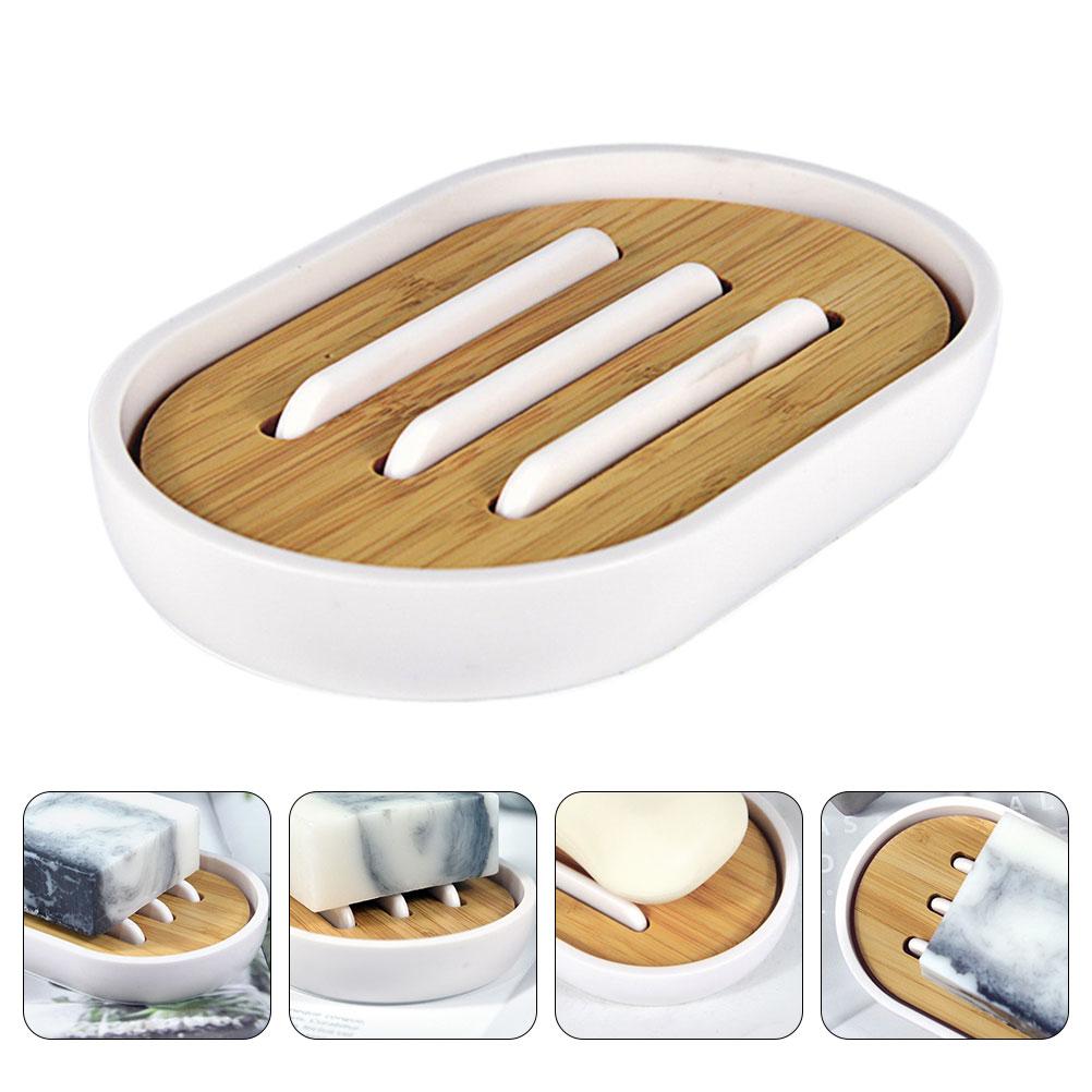 Soap Dish Bamboo Soap Box Soap Holder Drainage Soap Tray Soap Tray Holder