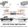 Connettore del rimorchio da 7 pin americano a luce freno di separazione a 7 pin stile europeo