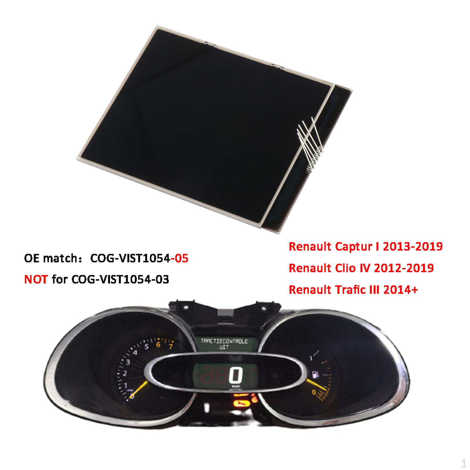 Dashboard LCD Display Cog-vist1054-05 Easy Installation Instrument Cluster Screen Replace Parts