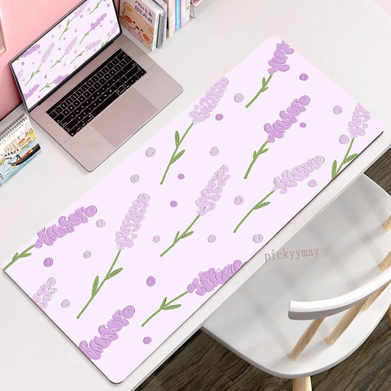 Large Mouse Pad Flower 100x50cm Locking Edge Big Computer Mousepads Cute Mousepad Big Keyboard Mat Gamer Mouse Pads Desk Mats