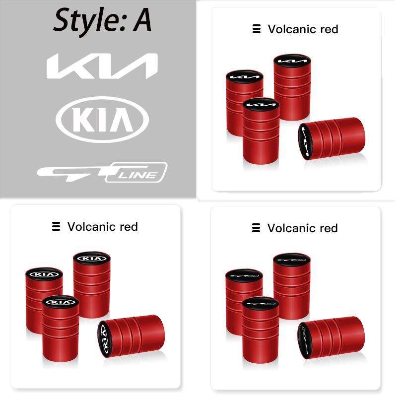 ZPFY2 1Set Car Styling Metal Wheel Tire Valve Caps Dust Accessories For KIA Rio 4 Ev3 Ev6 Niro Stonic Sportage GT-Line Ceed Picanto K9
