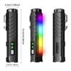 Wiederaufladbare Magnetische Taschenlampe mit RGB-Licht & Infrarotlaser, Taschenlampe aus Aluminiumlegierung für Arbeit, Reparatur & Outdoor-Einsatz