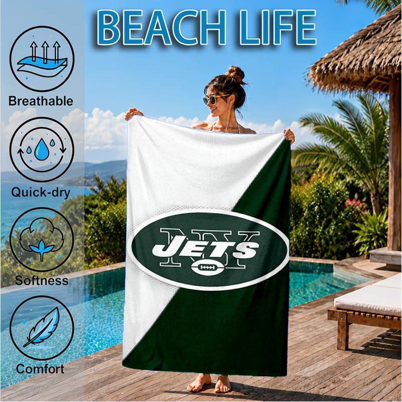 Jets Helmet Beach Towel, Microfiber Beach Towel, Perfect For Pool, Beach, Travel, Home Decor Beach Party Fan gifts