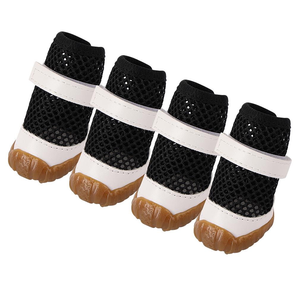4 buc. Pantofi de vară pentru câini Anti-alunecare Botine pentru animale de companie Pui pentru câini mici Respirabili Pantofi Șosete pentru pisici Chihuahua pentru câini mici Yorkshire