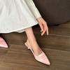 Women's Stiletto Wrapped Toe Sandals Summer New Pointy Shallow Mouth Sequin Set Foot Non-slip High Heels