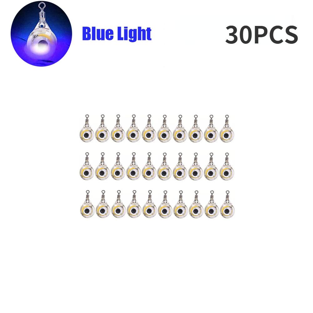 10-200pcs Mini Fishing Lure Light LED Deep Drop Underwater Eye Shape Squid Fish Bait Luminous Lure for Attracting Fish
