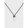 Leather Knotted Necklace - Silver