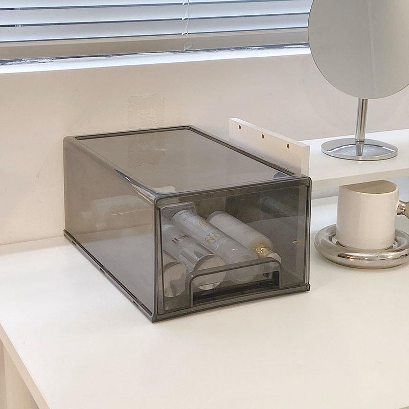 Acrylic Drawer-type Cosmetics Makeup Storage Box Organizer Desktop Storage Transparent Drawer Dustproof Mask Clear Boxes Cabinet