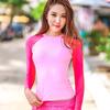 Womens Long Sleeve Rash Guard Set Quick Dry UV Protection Surfing Diving Swimsuit With Spandex Lycra Fabric