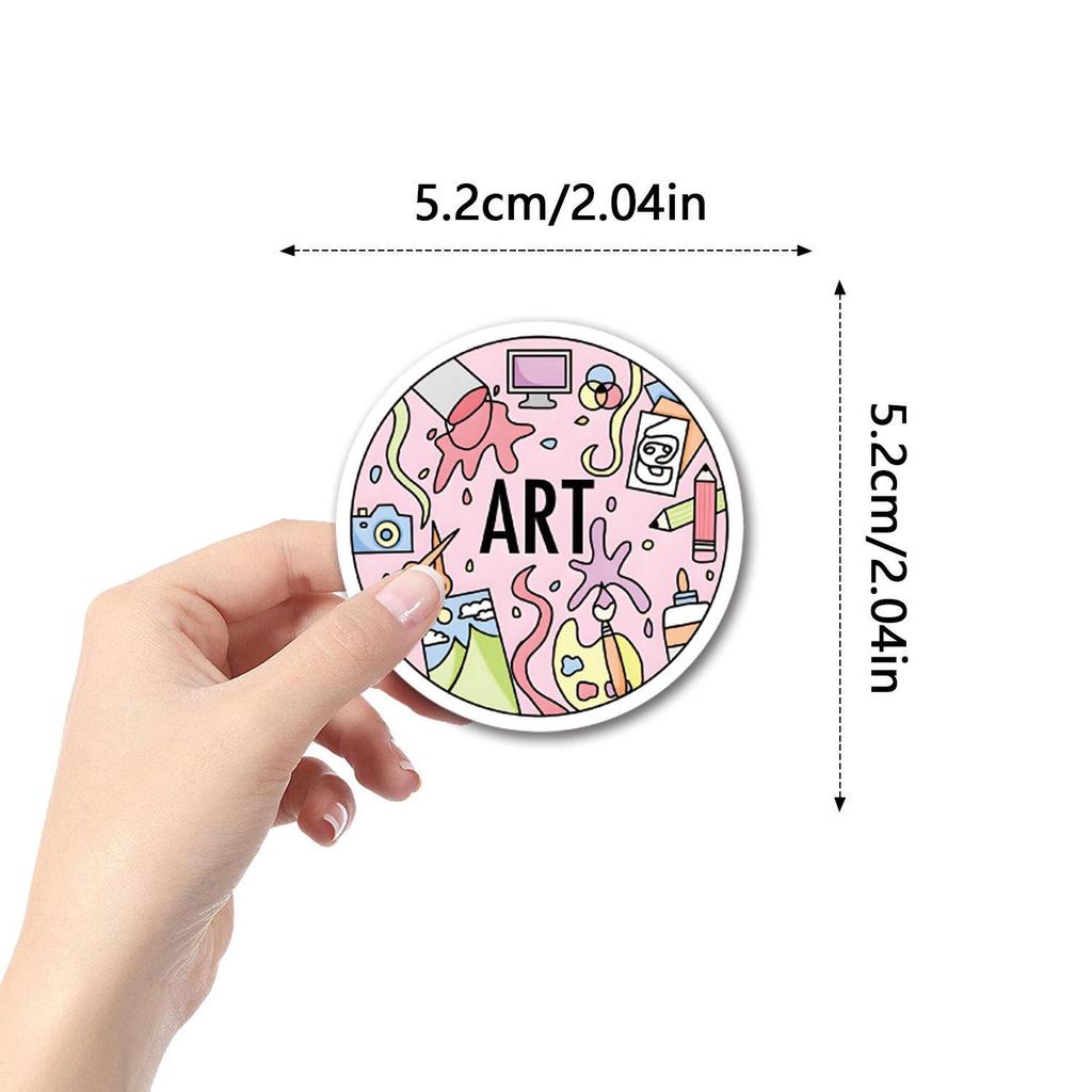 55 New School Subject Doodle Stickers for Decorating Suitcases, Notebooks, and Phones