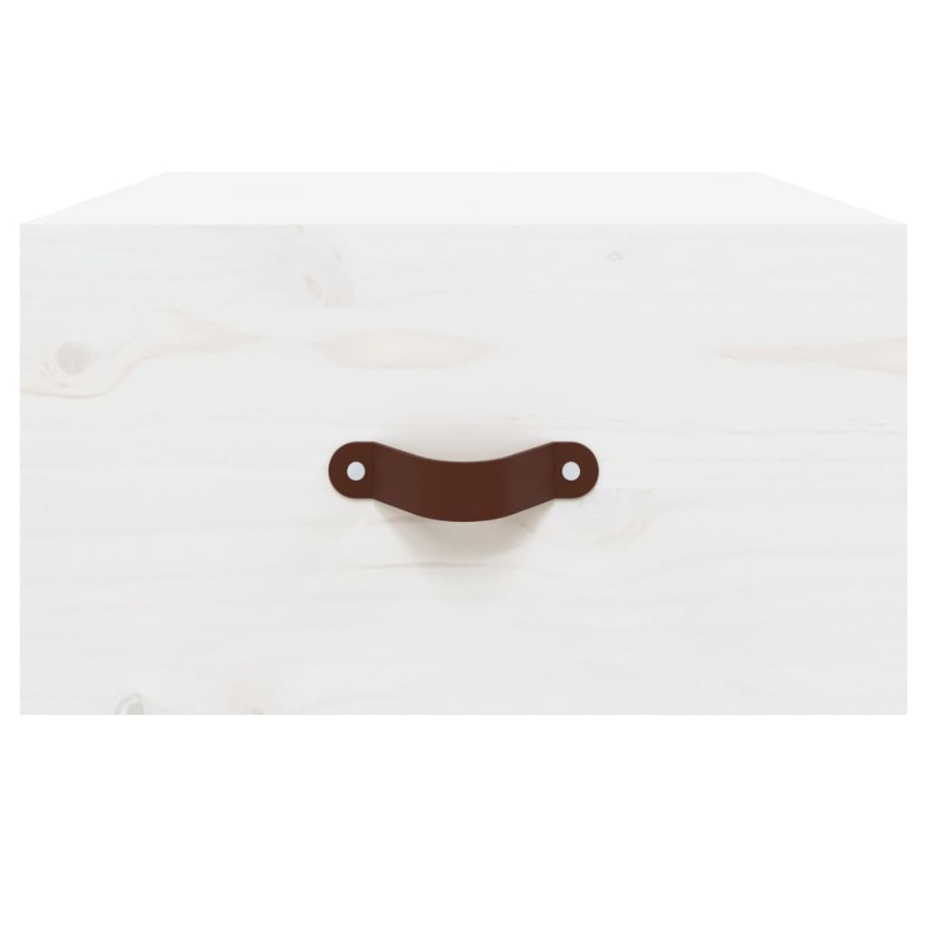 Wall Mounted Nightstand White 40 x 29.5 x 22 cm