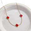 Four-Leaf Clover Necklace Female Titanium Steel Does Not Fade Temperament Collarbone Chain Net Red New 18k High-Grade Bracelet