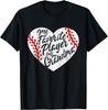 My Favorite Player Calls Me Grandma Baseball Heart Women's T-Shirt
