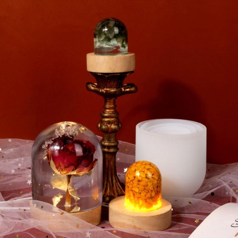 Semi-cylindrical Silicone Mold Epoxy Casting Mold 3d Seamless Mold for Flower Preservation Craft Art Making Home Decor