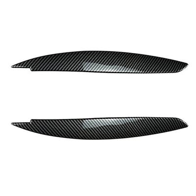 Car Headlight Eyebrow Replacement Accessories For BMW 1 Series E81 E82 E87 E88 2008-2013 Car Eyelids Lids Carbon Fiber Pattern