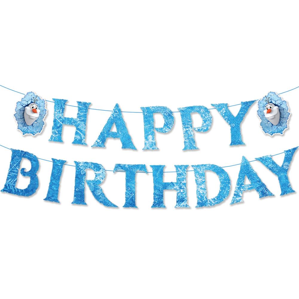 Frozen Birthday Party Supplies Disposable Cutlery Paper Plates Paper Cups Tissue Girls Birthday Party Decorations