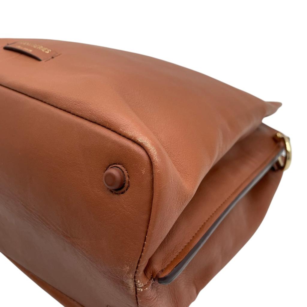 Used COLE HAAN Bucket bag, handbag, shoulder bag Grand Ambition Grand Ambition Small Bucket BagHandbag British Tongue/Brown leather Women