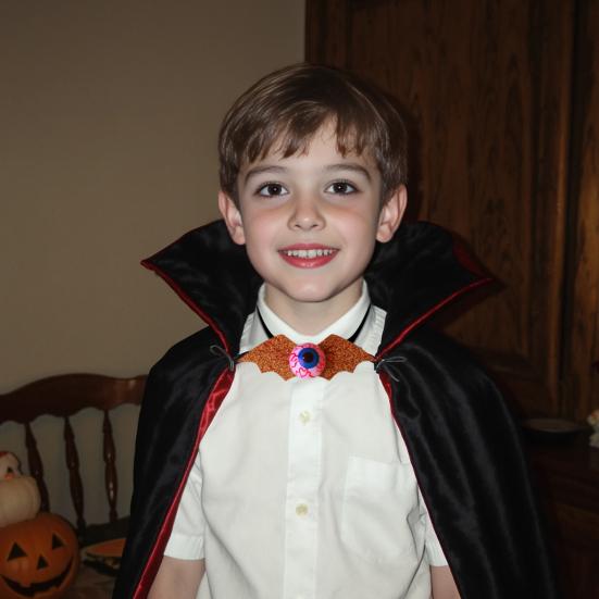 Halloweenská kravata pro děti chlapce Strašidelná oční bulva/Netopýr Kravata se svítícími očními bulvami pro Cosplay kostým Halloweenský párty doplněk