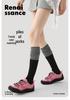 Renaissance Women's Seamless Color Block Mid-Calf Socks: Autumn/Winter Versatile Piled-Up Style