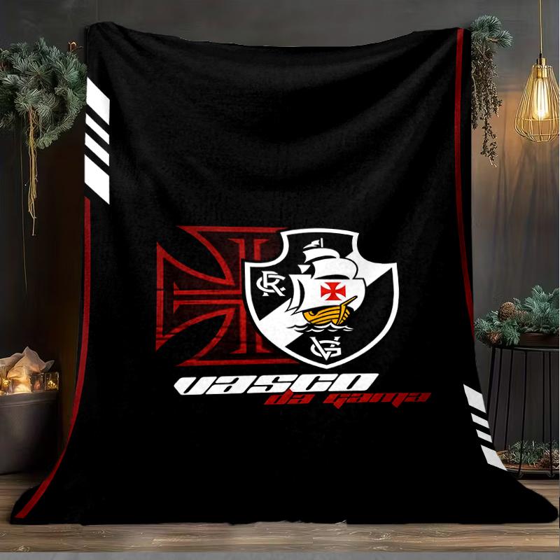 1PC Vasco Football Club Printed Soft Flannel Blanket Throw for Adult Bedroom Living Room Sofa Camping Travel Fan gifts Christmas Gifts