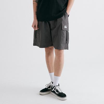 DEEP COLLECTIVE Nylon Cargo Half Pants_Charcoal