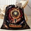 German Football Crest Artwork Personalized Text Blanket Gift Personalized Blanket Comfortable Suitable for Livingroom Sofa Living Room Home Decor