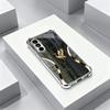 Wood Grain Golden Crane phone case s26 ultra case glass mobile phones for Samsung Galaxy S26 S25 S24 S23 S22 FE Ultra Plus