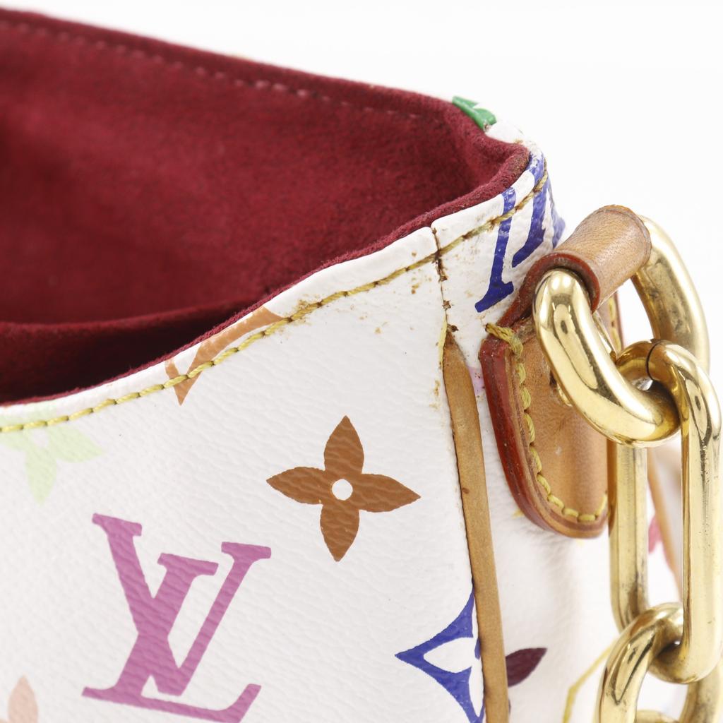 LOUIS VUITTON Patty Shoulder Bag M40305 ribbon Bron White Monogram multicolor ribbon Women Used