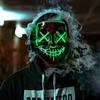 LED Mask Luminous Glow In The Dark Mascaras Halloween Party DecorationCostume Cosplay Masques Horror Props Neon Light Masquerade