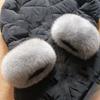 Real Fox Fur Cuffs Arm Warmer Winter Plush Windproof Women Wrist Cuff Sleeves Gloves Pompom Bracelet Wristband Sleeves Accessory