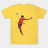 Men Black Print T-shirt Lamine Yamal Goal Spain Vs France No-Cut Transfer Paper Print Cotton Tshirt