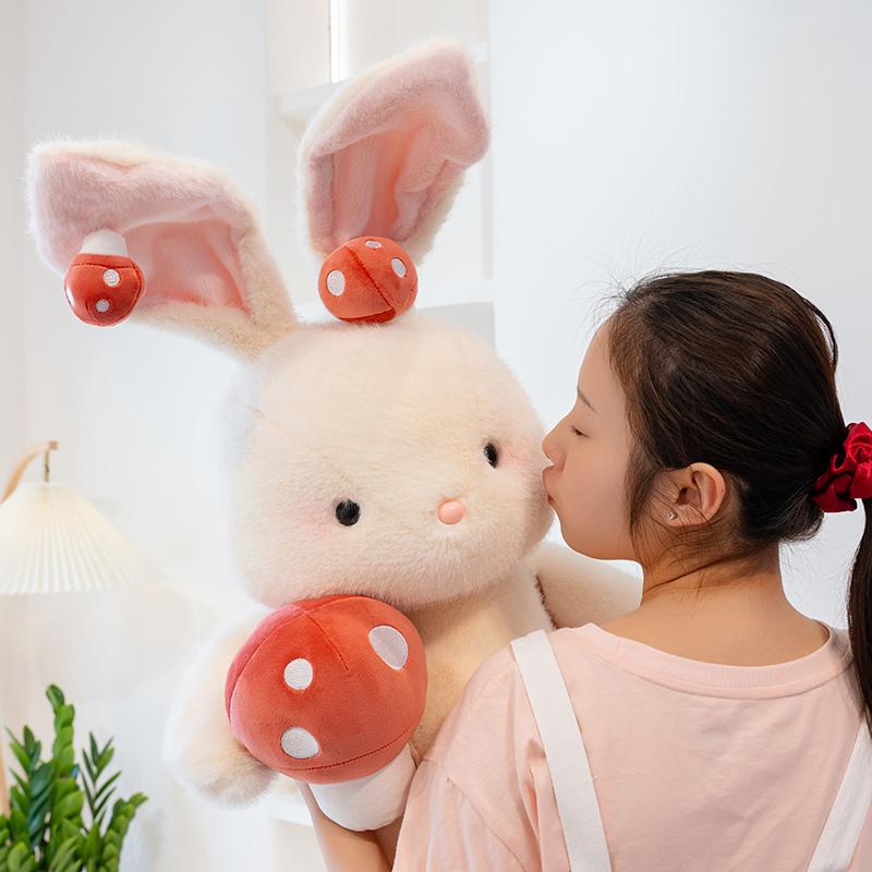 40/60/85cm Mushroom Bunny Plush Rabbit Toy Pillow Birthday Gift for Boys Girls Kids Doll Birthday Gift Rabbit Toys for Kid