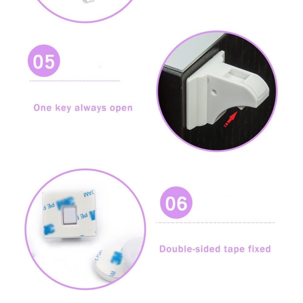 Baby Safety Lock Invisible Lock Kids Security Drawer Latch Cabinet Door Magnetic Child Safety Lock Limiter  Children Protection