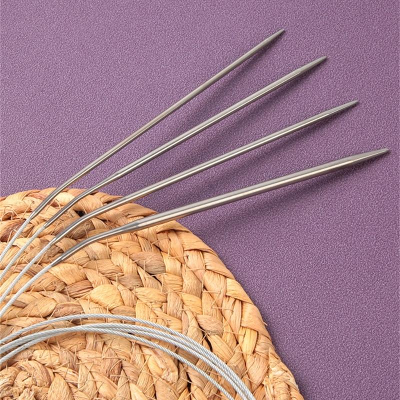 Pack of 10 Circular Knitting Needle Set for Sweaters, Hat, and Scarves Knitting Pins for Beginners & Expert Knitters