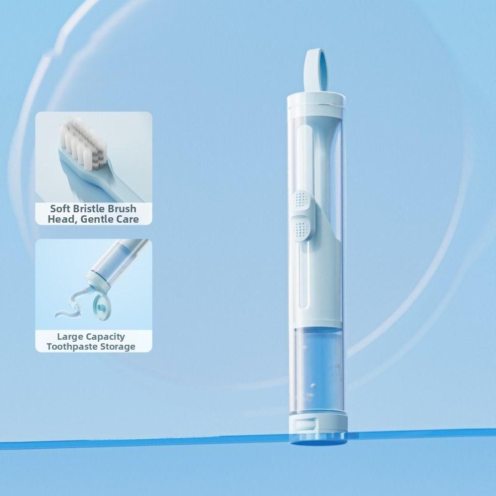 Distributeur de dentifrice 3-en-1 Boîte de rangement pliable pour tube de dentifrice pour le camping en plein air et les voyages