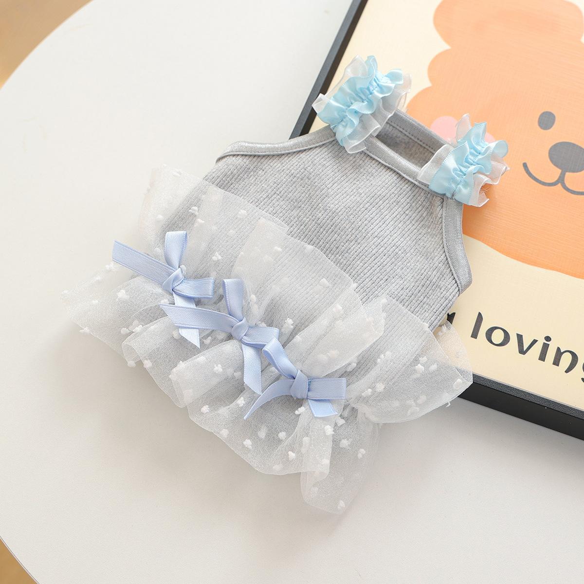 

Pet clothes spring and autumn small dog puppy happy dog cat warm and comfortable clothing seersucker camisole xl-bust size 54, length 40cm, about 7-9kg