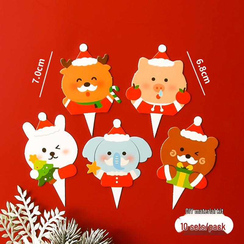 Popular Soft Glue Christmas Cake Ornaments: Santa Claus & Snowman Inserts for Holiday Party Desserts