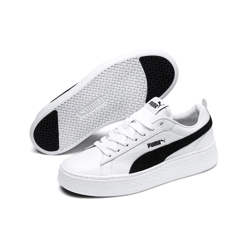 New PUMA Smash Platform L 'White Black' Women's 366487-12