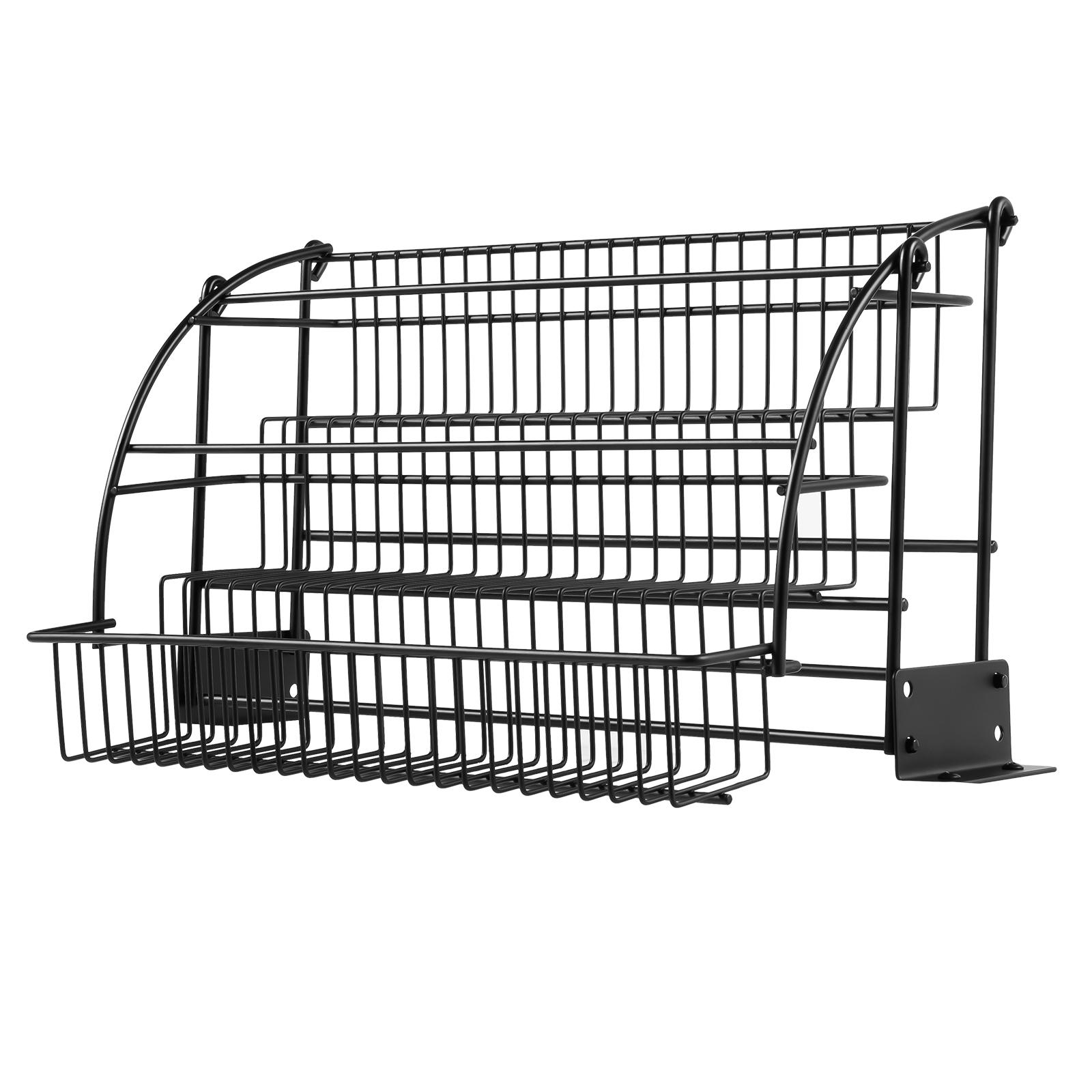 

3-ярусная выдвижная полка для специй, Черный органайзер для шкафа с амортизатором, Подполковое хранение для кухни, Кладовой, Офиса чёрный