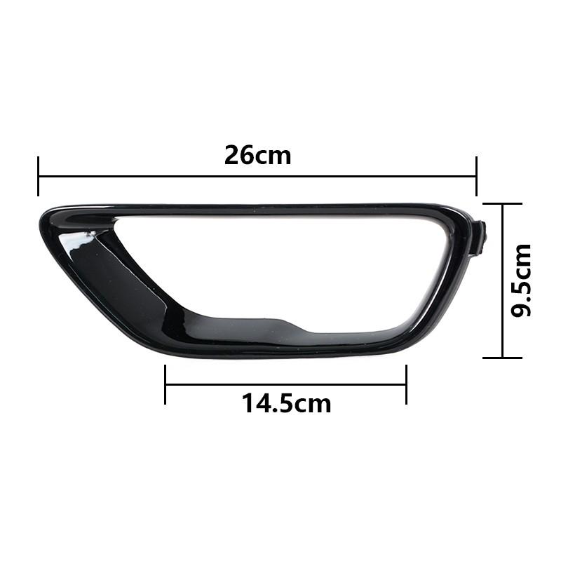 2Pcs For Jeep Grand Cherokee 2017-2021 Fog Light Cover Grill Bright Black