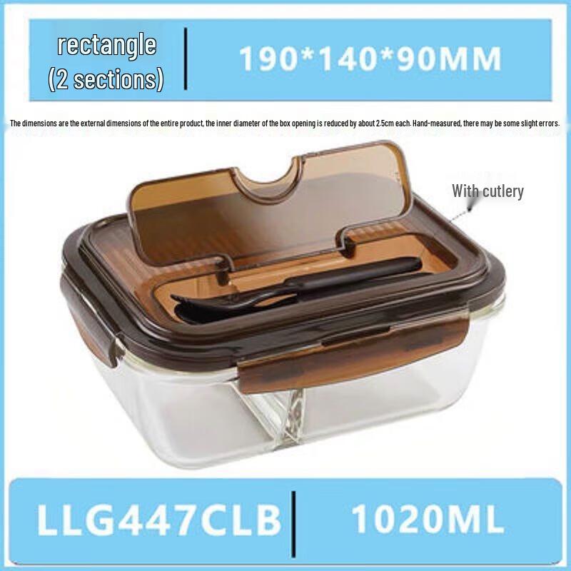 Lock&Lock Divided Heat-Resistant Glass Lunch Box