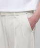 Musinsa Standard Lightweight Real Wide Hidden Banding Slacks [Cream]