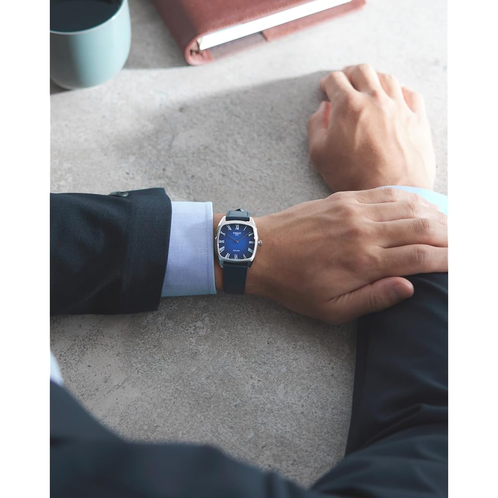 TISSOT Stylist Uhr (T1599091604300) mit blauem Farbverlauf-Zifferblatt (Offizieller Import)